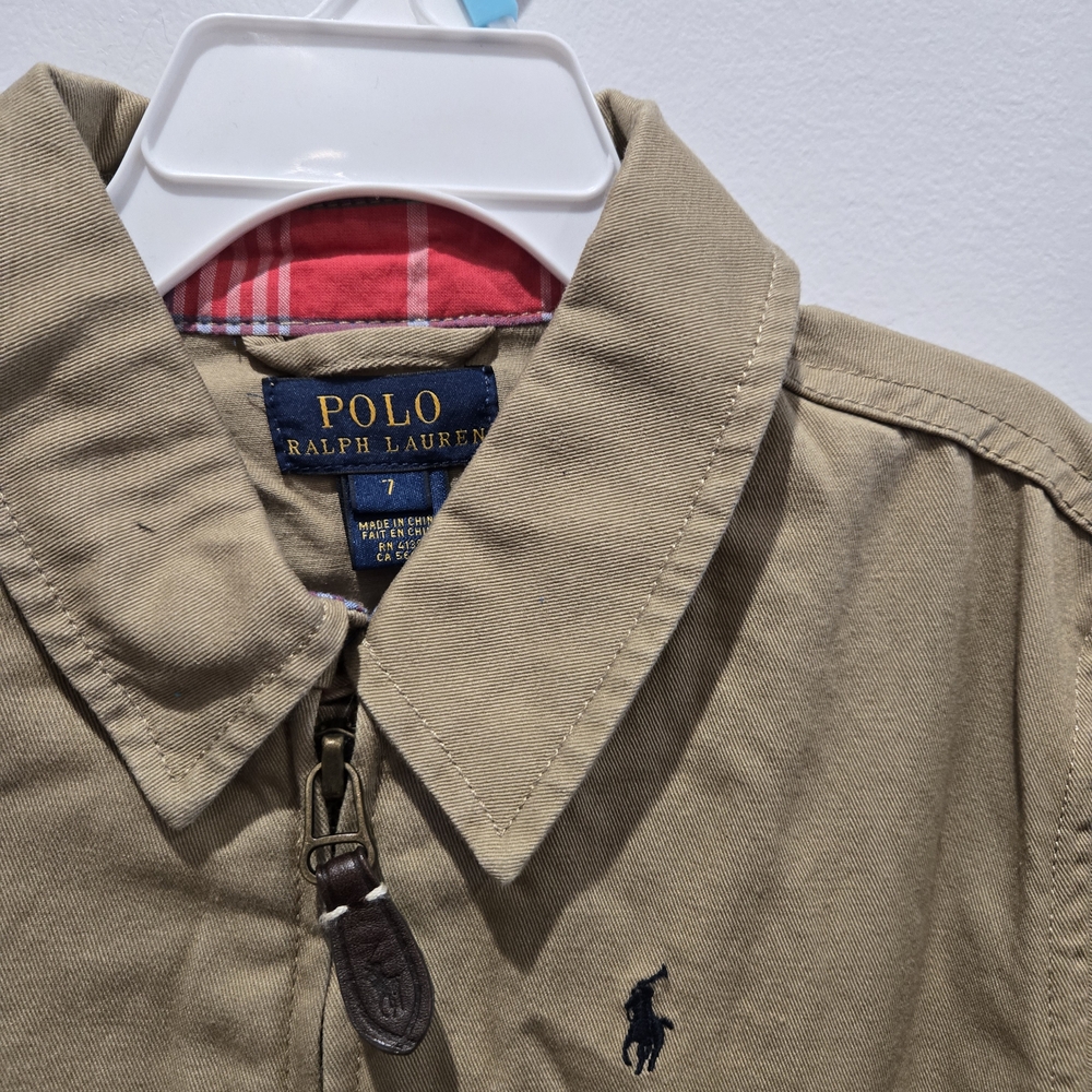 Polo by Ralph Lauren Kids Tan Cotton Zip Jacket